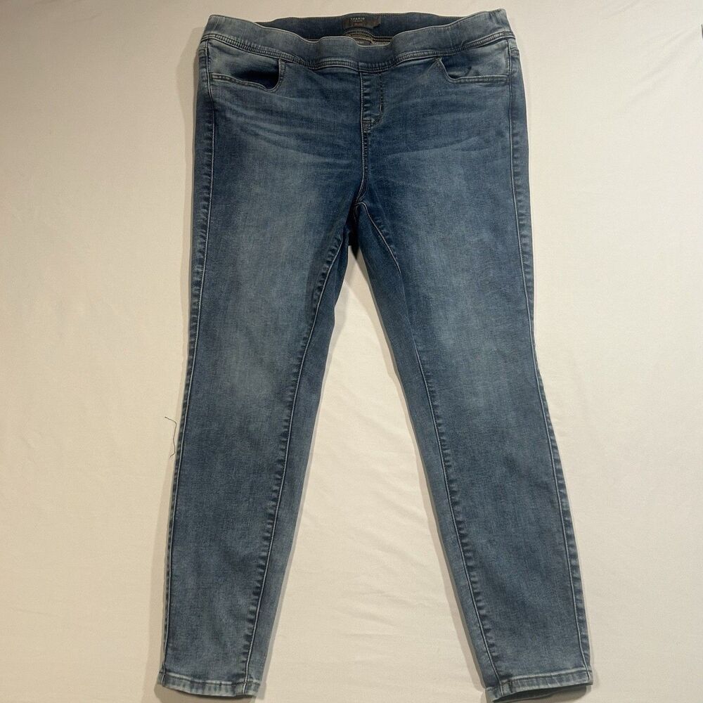 Torrid Pull On Lean Jean Super Soft Stretch Womens Size 2S (Short) Blue 40x28